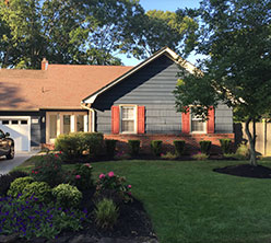 beautiful landscaped home